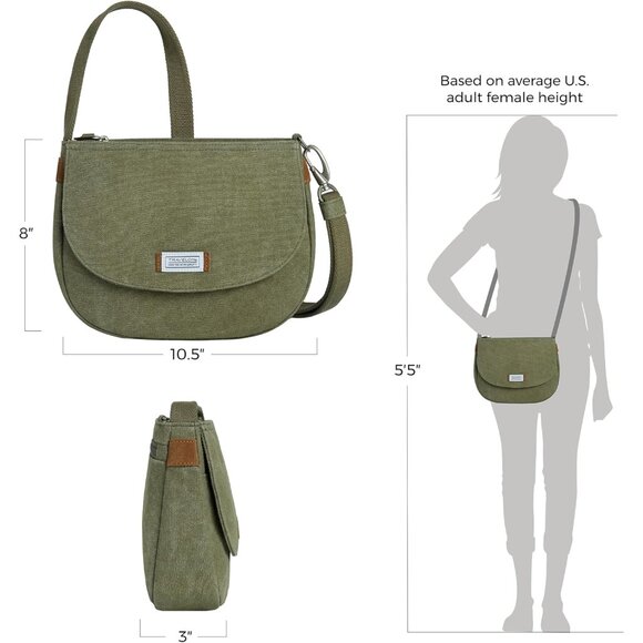 Unisex Canvas Crossbody Bag Anti-Theft RFID Lock Durable Travel Statement - Picture 4 of 13